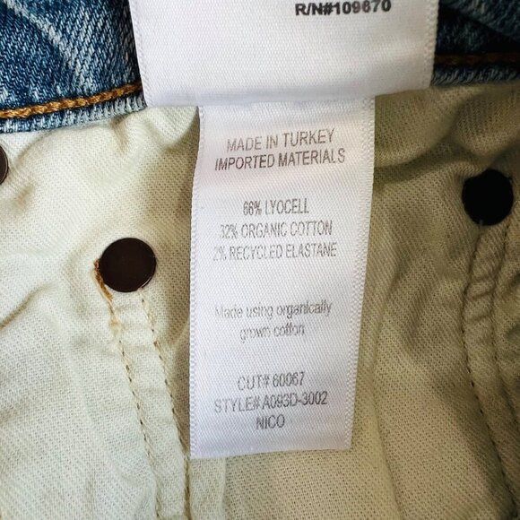 Agolde Nico Highrise crop jeans frayed hems, Blue, Size 27 L78 - Picture 10 of 11